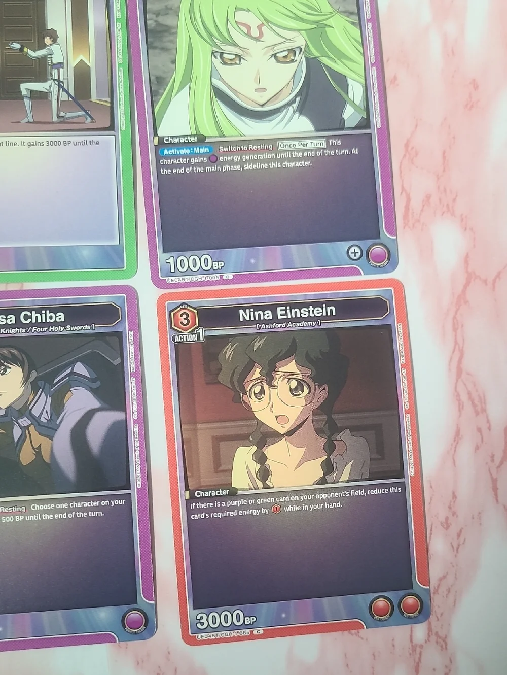 Code Geass Union Arena Lot Of 9 Cards